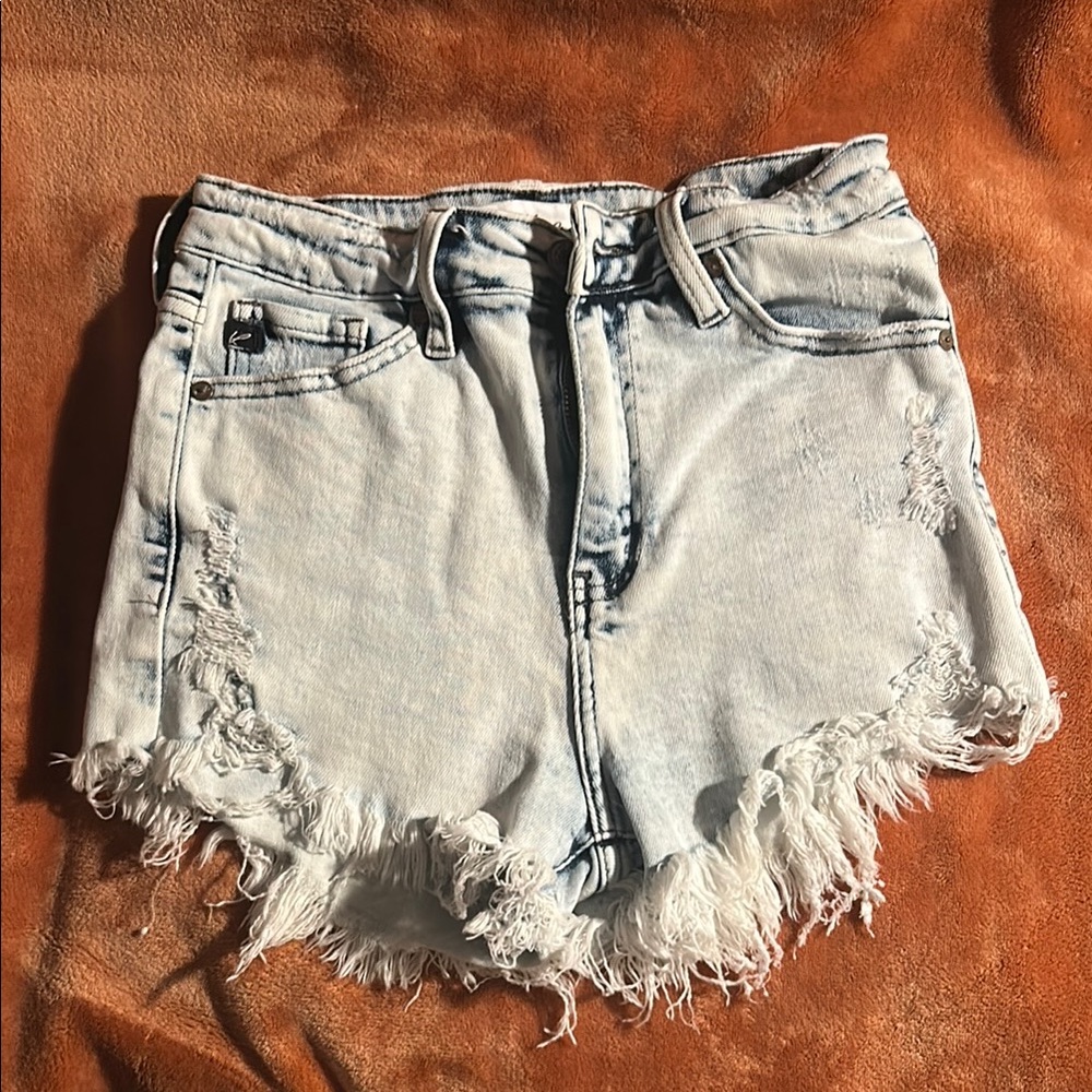 Distressed Denim Shorts